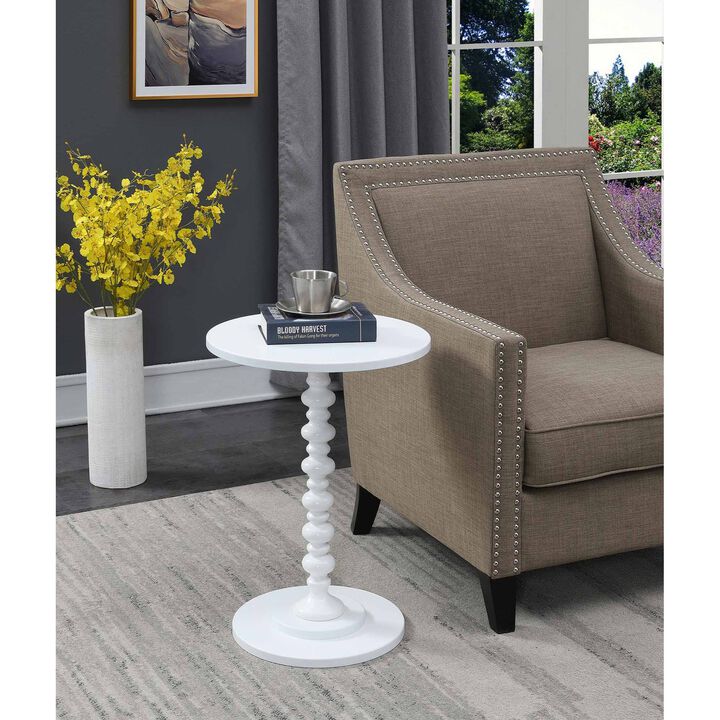 Convenience Concepts Palm Beach Spindle Table, White