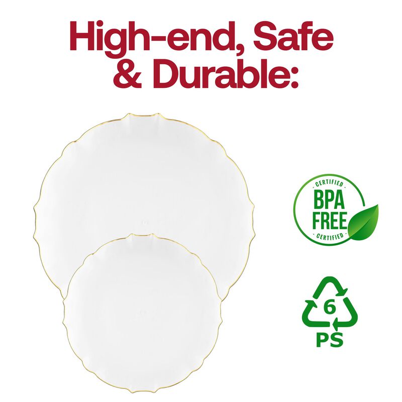 Pearl Pink Round Lotus Plastic Dinnerware Value Set (120 Sets) image number 5