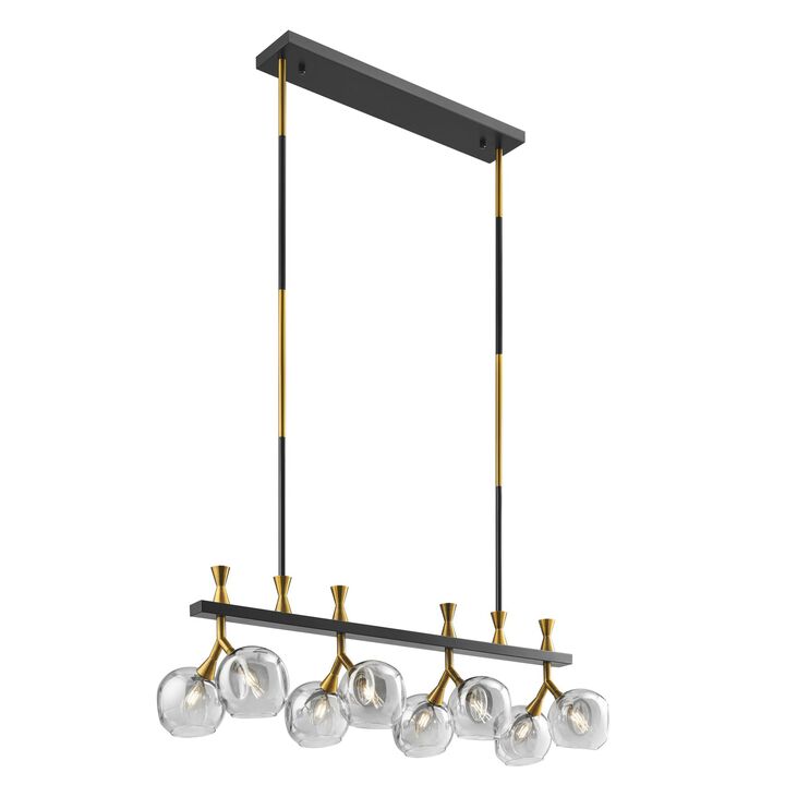 Sonder Chandelier Black and Gold Metal 8 Lights