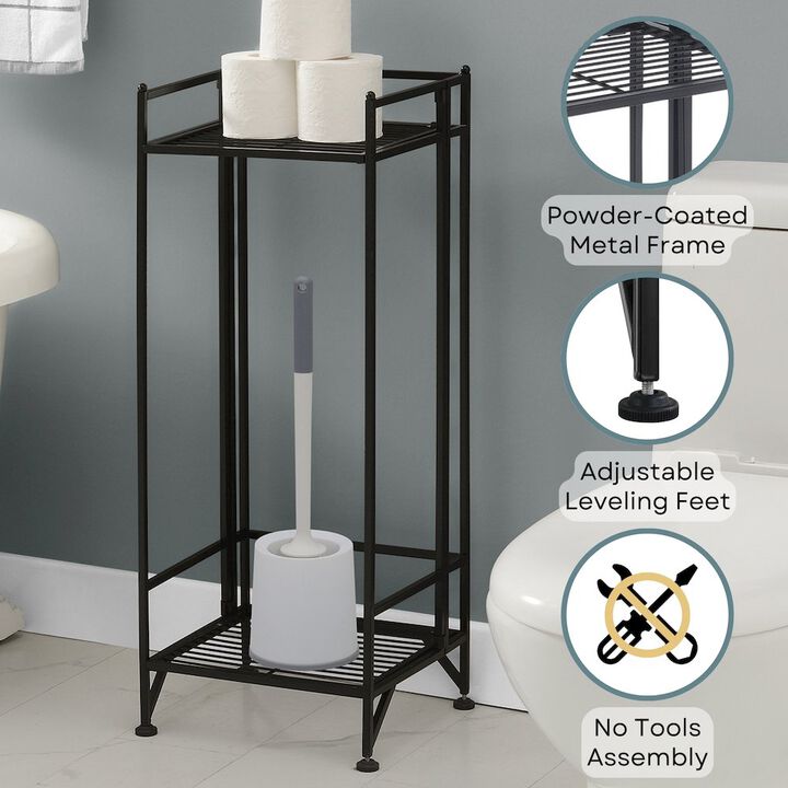 Convenience Concepts Xtra Storage 2 Tier Tall Folding Metal Stand