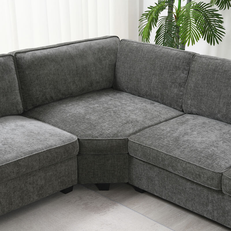 Zurkif Chenille  U-Shaped Sectional Sofa image number 6