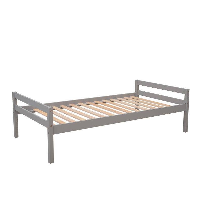 Merax Twin Size Loft Bed with a Stand-alone Bed