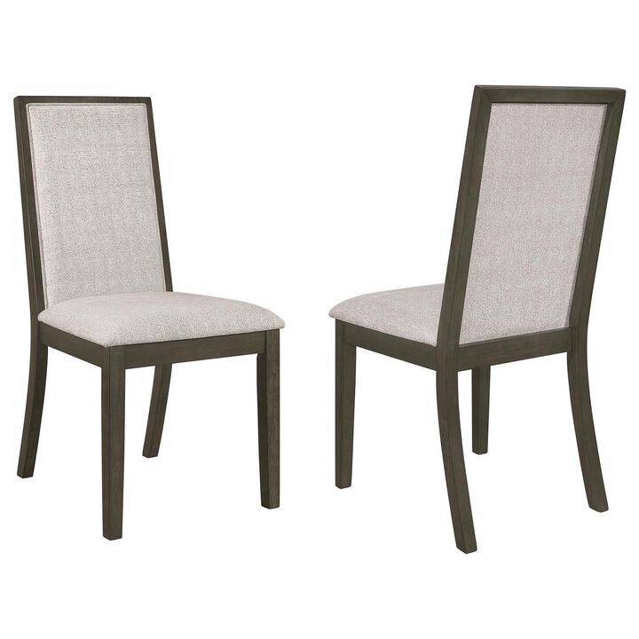 Cora 24 Inch Dining Chair, Set of 2, Parson Style, Hardwood, Tall Back - Benzara