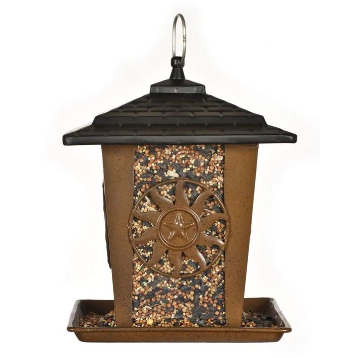 Four-Wide Perch Lantern Style Bird Feeder &ndash; Heavy Duty Design for Backyard Birds