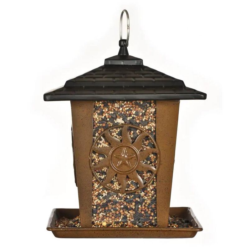 Four-Wide Perch Lantern Style Bird Feeder &ndash; Heavy Duty Design for Backyard Birds image number 0