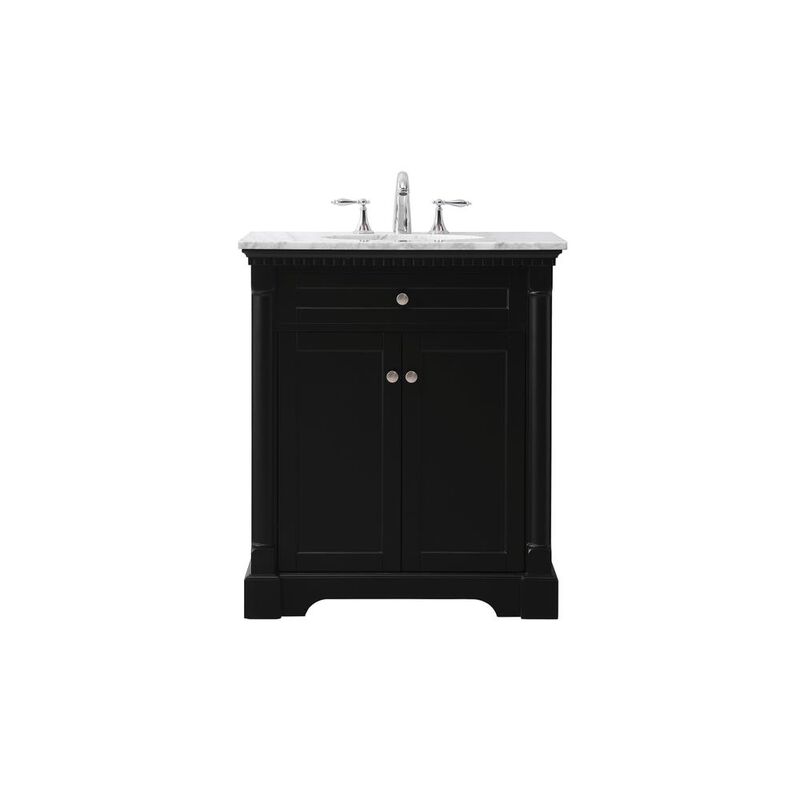 Elegant Kitchen and Bath 30 inch Single bathroom vanity set in black