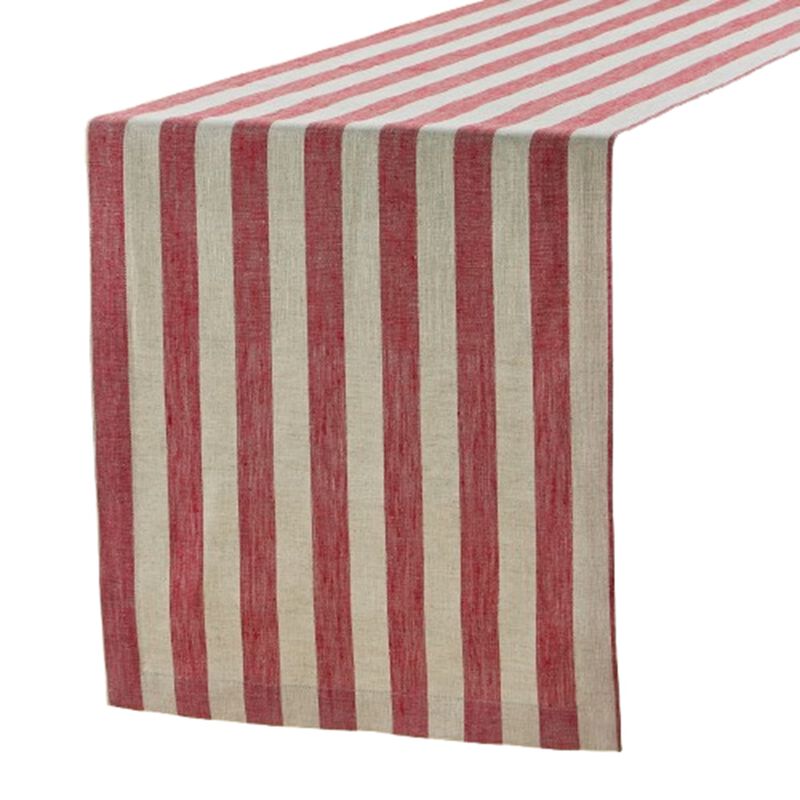 Solino Home 100% Pure Linen Table Runner - Sorrento Stripe