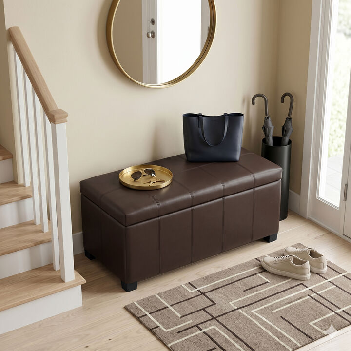 Simpli Home Dover Storage Ottoman Bench
