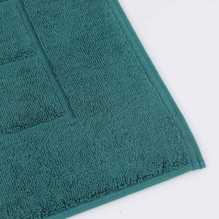 Washable Cotton Checkered Bath Rug Set of 2 for Bathrooms
