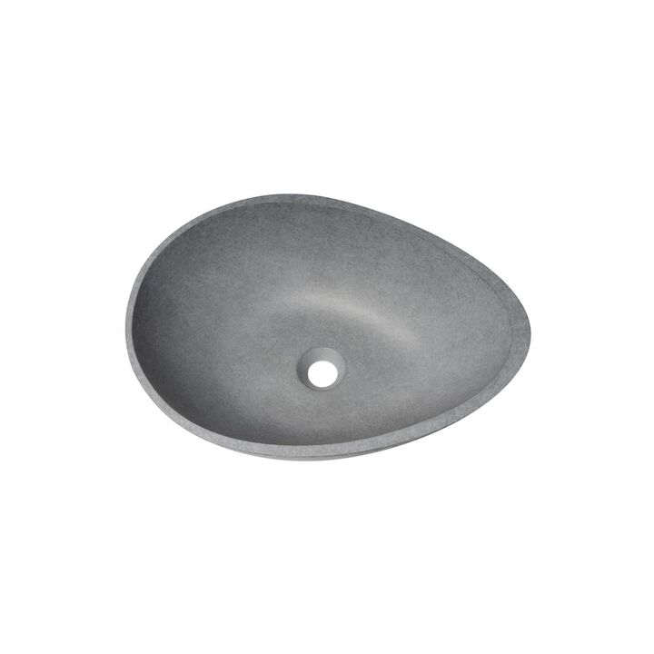 ALFI brand 21 Solid Concrete Tear Drop Above Mount Vessel Sink