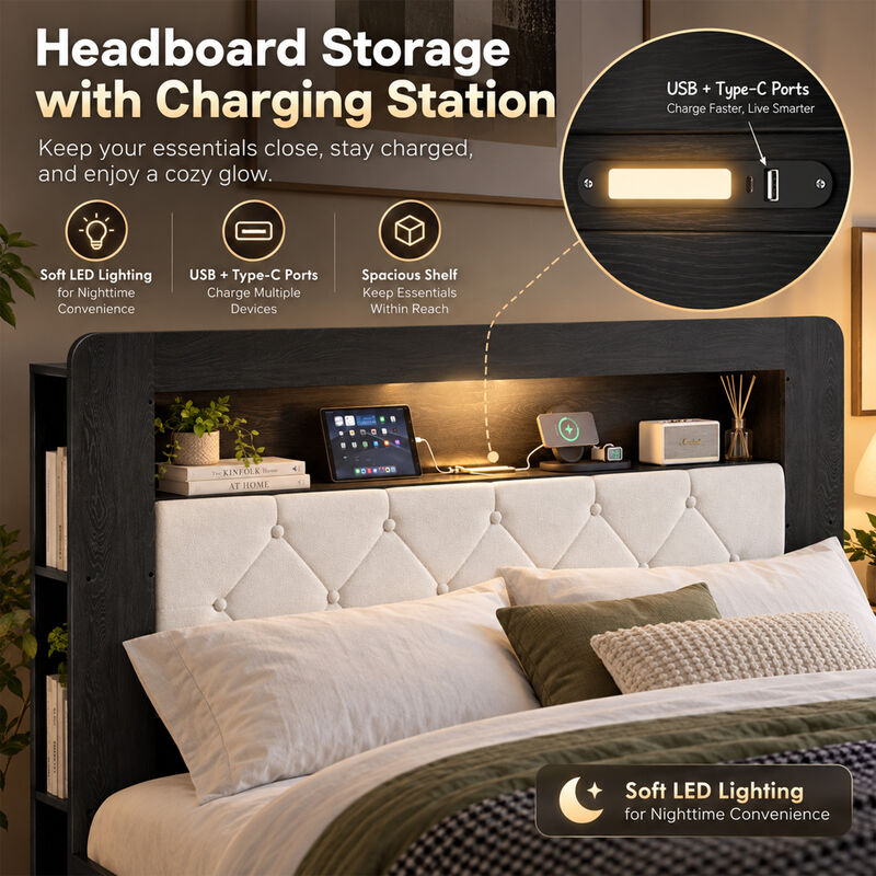 Surp Queen Platform Bed Frame image number 6