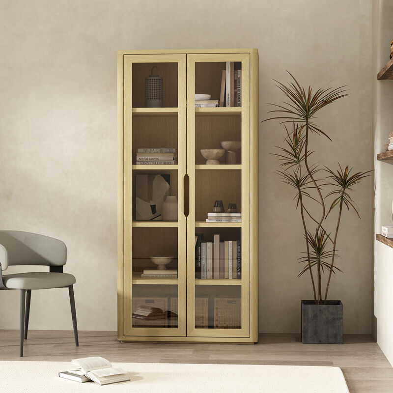 Rivington Neutral Bookcase Cabinet