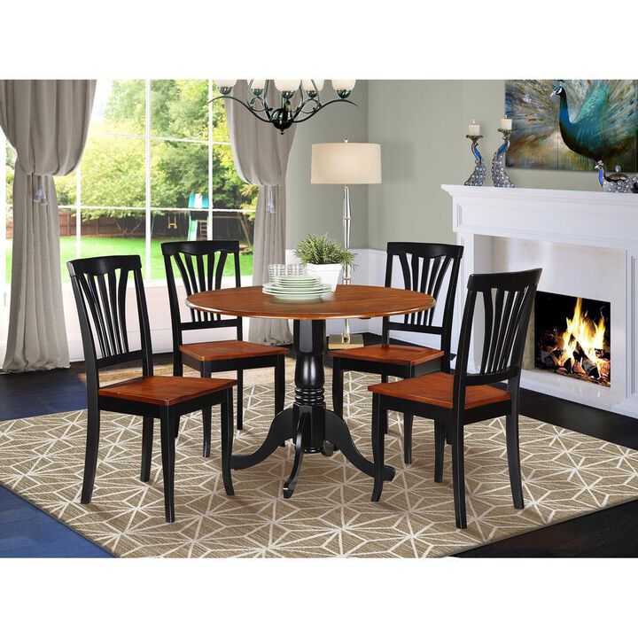 5 PC small Kitchen Table and Chairs set-Kitchen Table and 4 Kitchen Chairs