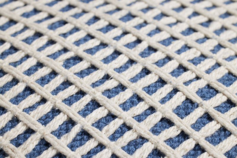 PLL0119 Blue/Ivory 18''x18'' Polyester Pillow