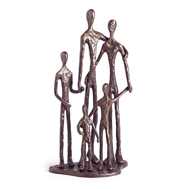 Family of Five Bronze Sculpture
