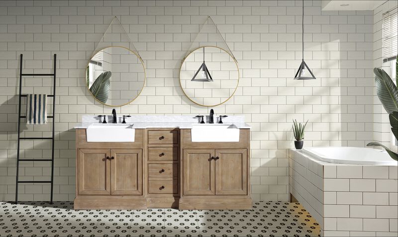 Kelly 72" Bathroom Vanity Weathered image number 1