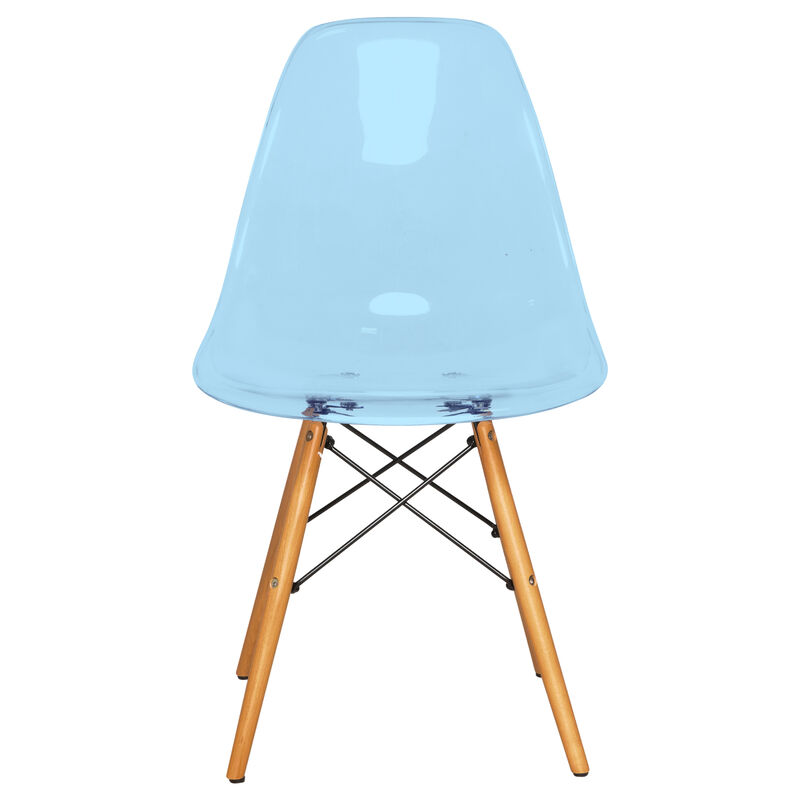 LeisureMod Dover Plastic Molded Dining Side Chair