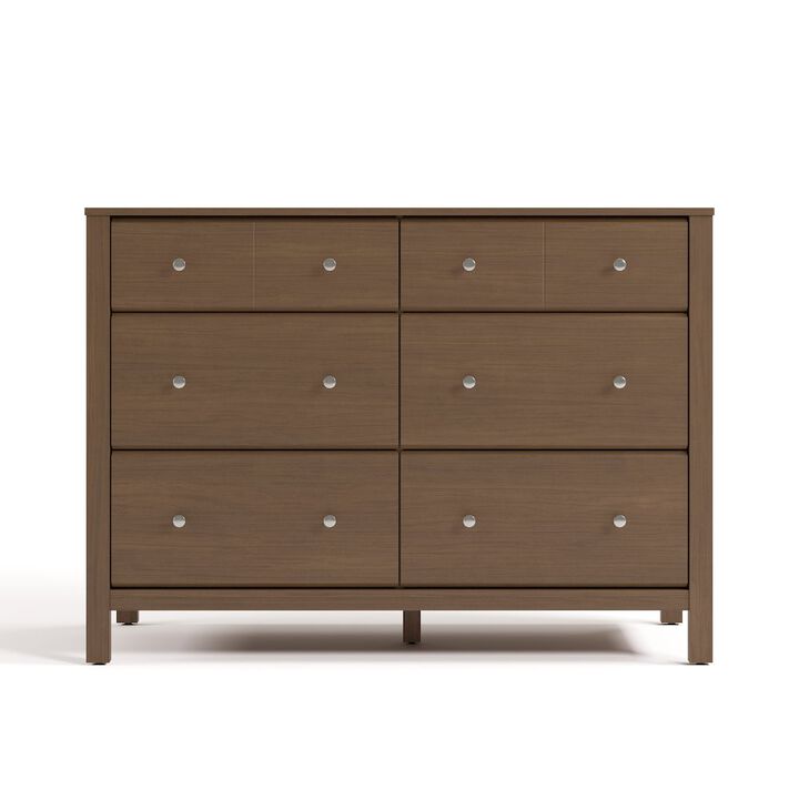 Horizon 6 Drawer Dresser - Hazelnut