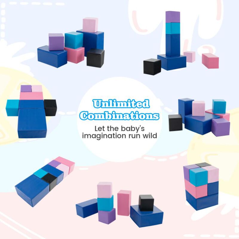 Hivvago 7-Piece Big Foam Building Blocks for Toddlers and Kids