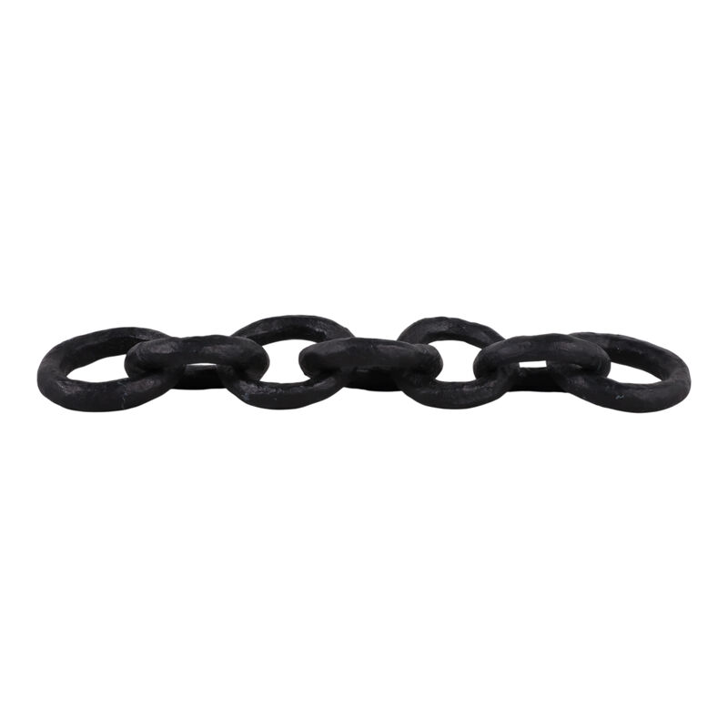 24x5" Paper Mache Chain Link Object, Black image number 3