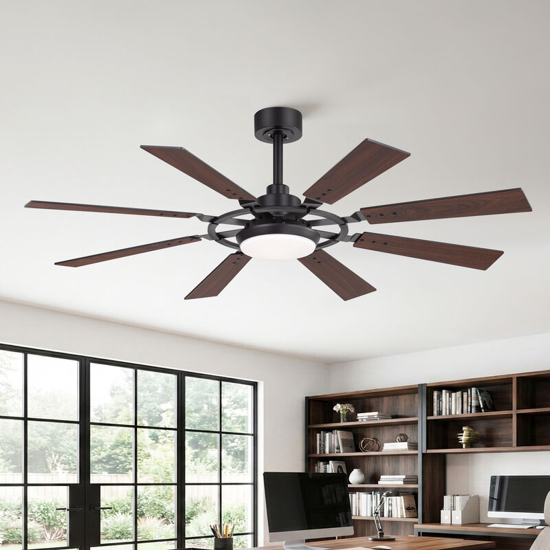 Breezary 52In LED Ceiling Fan with Light, 8 Blades, Quiet Modern Ceiling Fan, 3CCT Color Temperature, Remote Control image number 8