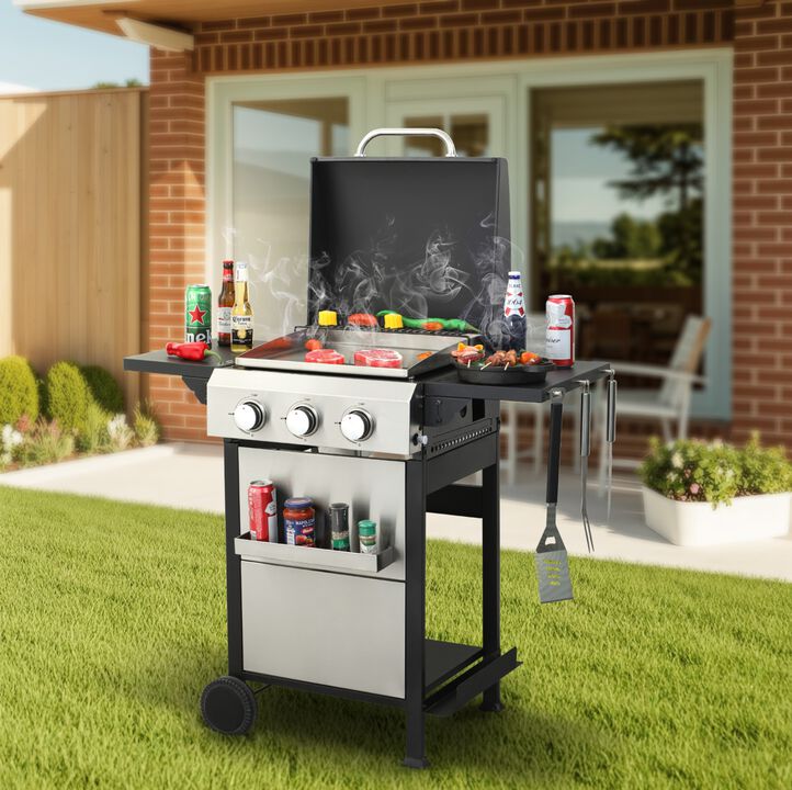 Gicrog 3-Burner Propane Gas BBQ Grill