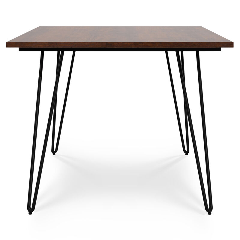 Hunter SOLID MANGO WOOD and Metal 66 inch x 40 inch Rectangle Industrial Dining Table in Umber Brown