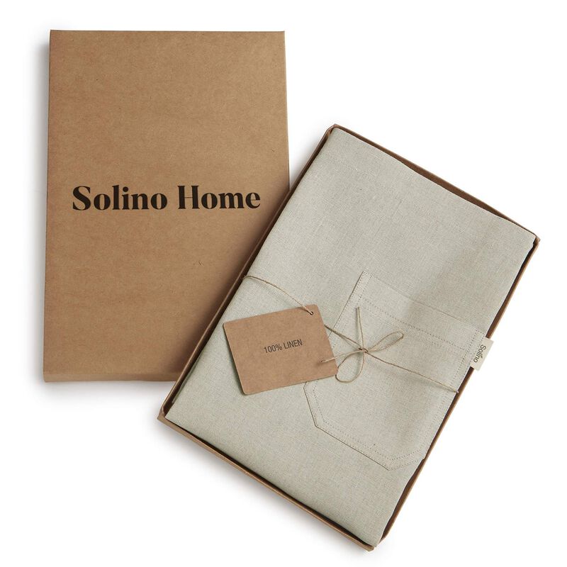 Solino Home 100% Pure Linen Apron - Kitchen Linen image number 3