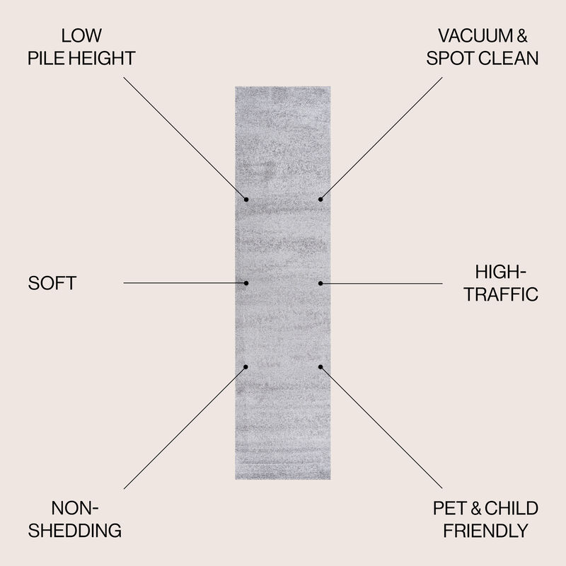 Haze Solid Low Pile Area Rug