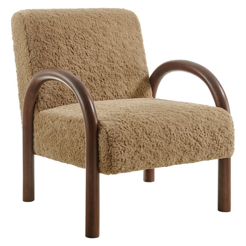 Lunet Faux Shearling Accent Armchair image number 0