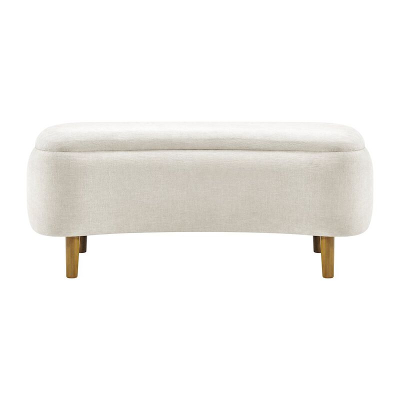 Leony Chenille Storage Bench