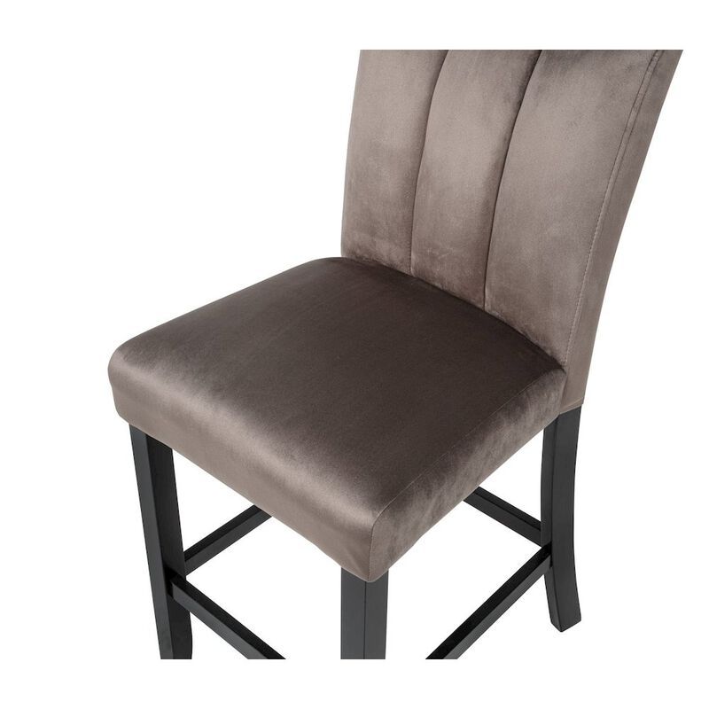 Sheridan Velvet Counter Height Chairs, Set of 2, Cedar Brown