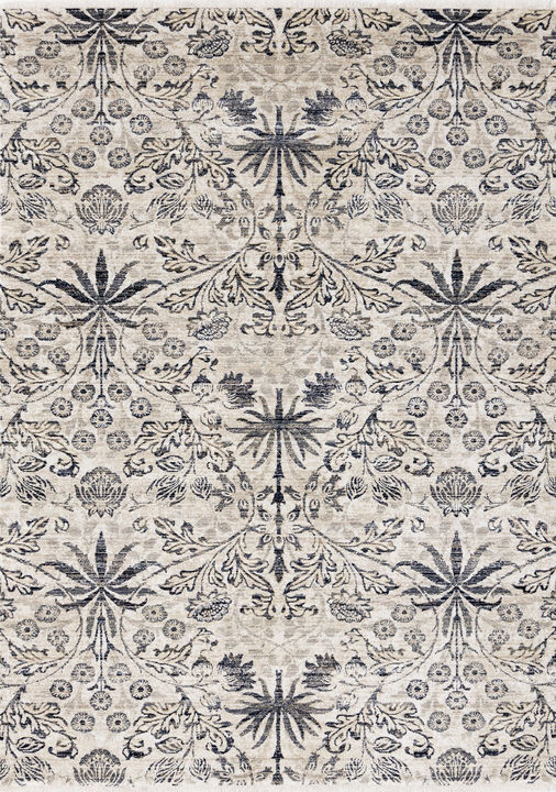 HomeRoots Floral Medallion Area Rug