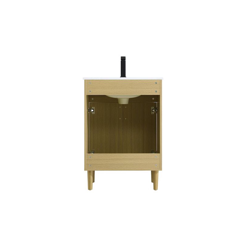 Elegant Kitchen and Bath Chandler 24 Inch Single Bathroom Vanity In Honey Brown