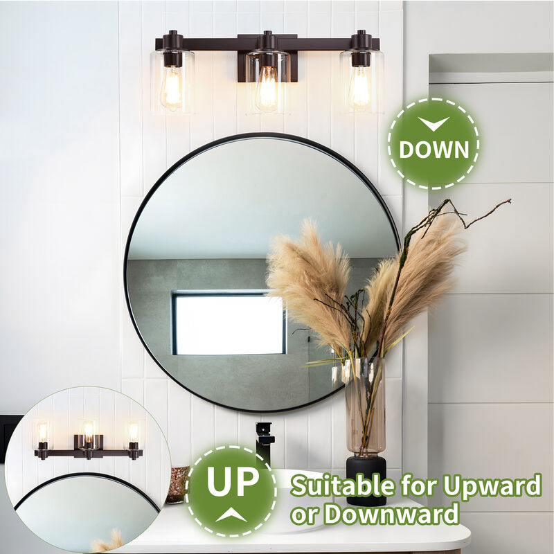 22" Modern 3-Light Dimmable Indoor Wall Sconce image number 3