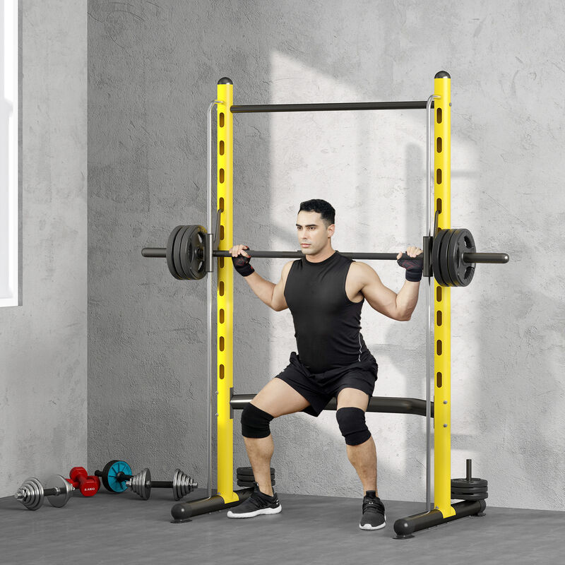 Hivvago Squat Rack with Pull Up Bar and Adjustable Bench image number 1