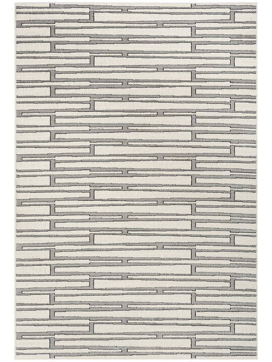 Nordic NRC02 Ivory/Gray 4' x 6' Rug