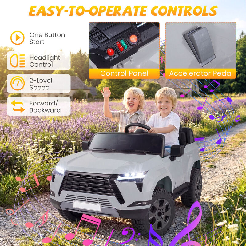 24V 4WD Kids Ride On Vehicle with Remote Control for Yard and Garden Play image number 4