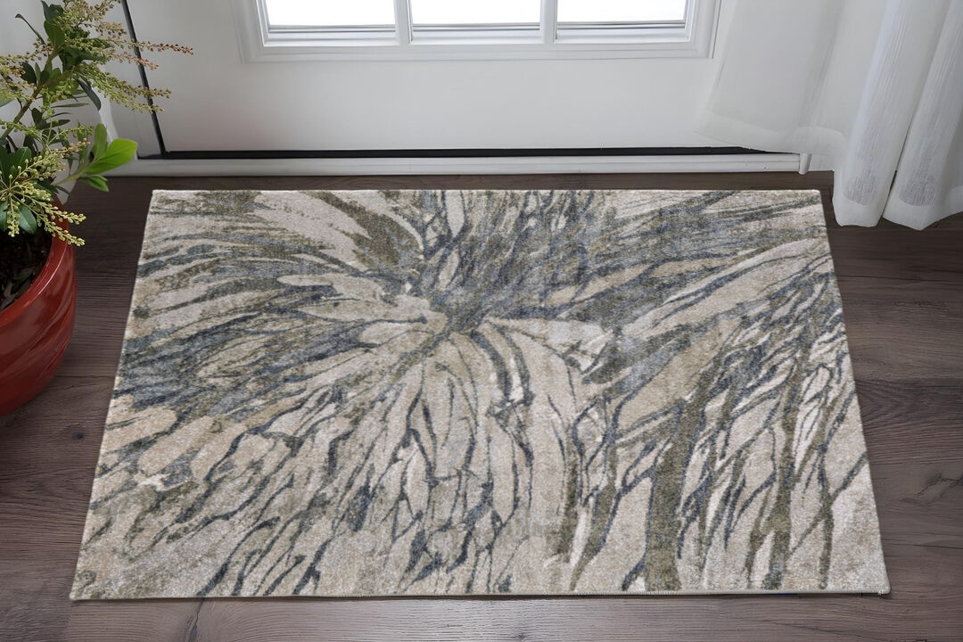 HomeRoots Abstract Area Rug