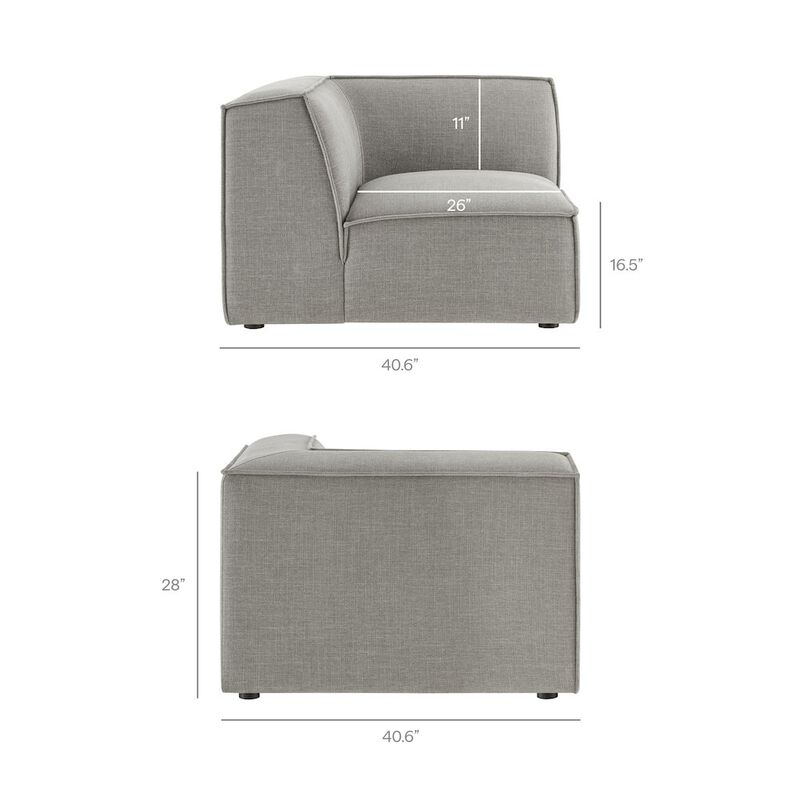 Restore 3-Piece Performance Fabric Upholstered Modular L-Shaped Sectional Sofa image number 3