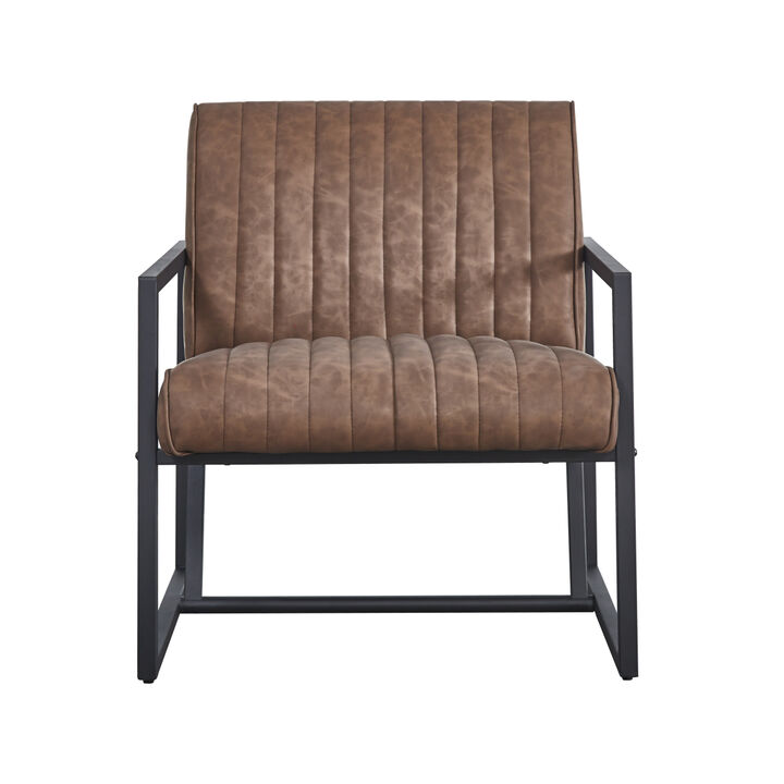 Modern design high quality PU(BROWN)+ steel armchair, for Kitchen, Dining, Bedroom, Living Room
