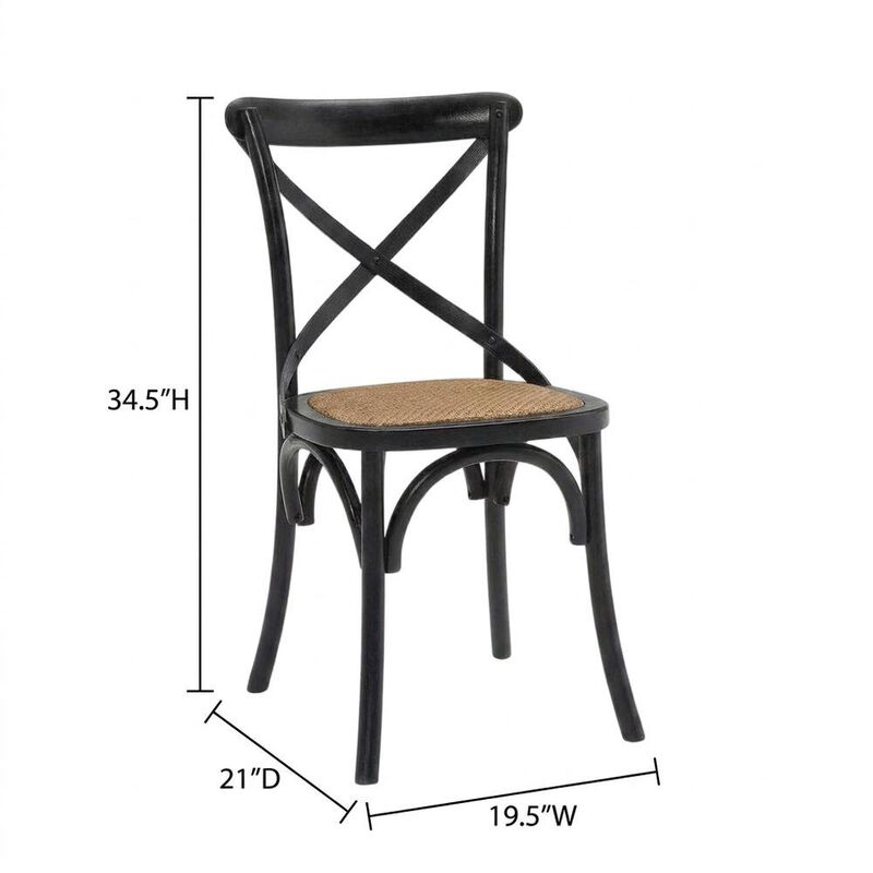 Wooden Dining Side Chairs for Dining Room, Natural, Set of 4 image number 3