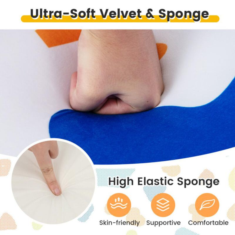 Hivvago High-density Padding Kids Sofa with Armrest and Extra Pillow