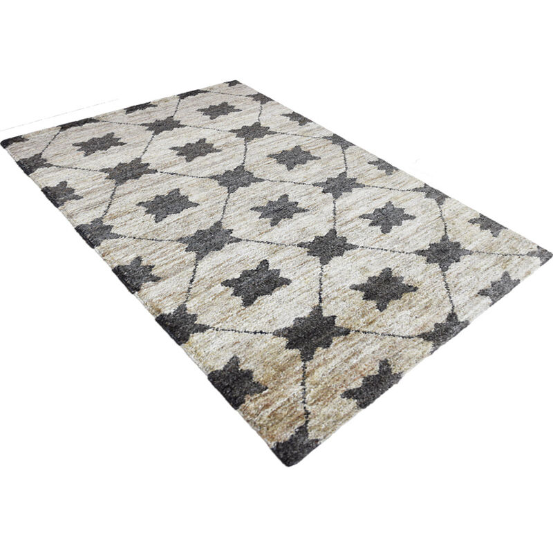HAND KNOTTED JUTE ECO-FRIENDLY Contemporary AREA RUGS  - Rectangle Contemporary, High Pile, Natural Fiber, Outdoor Indoor Handmade Area Rugs for Living Room (J00070) image number 2