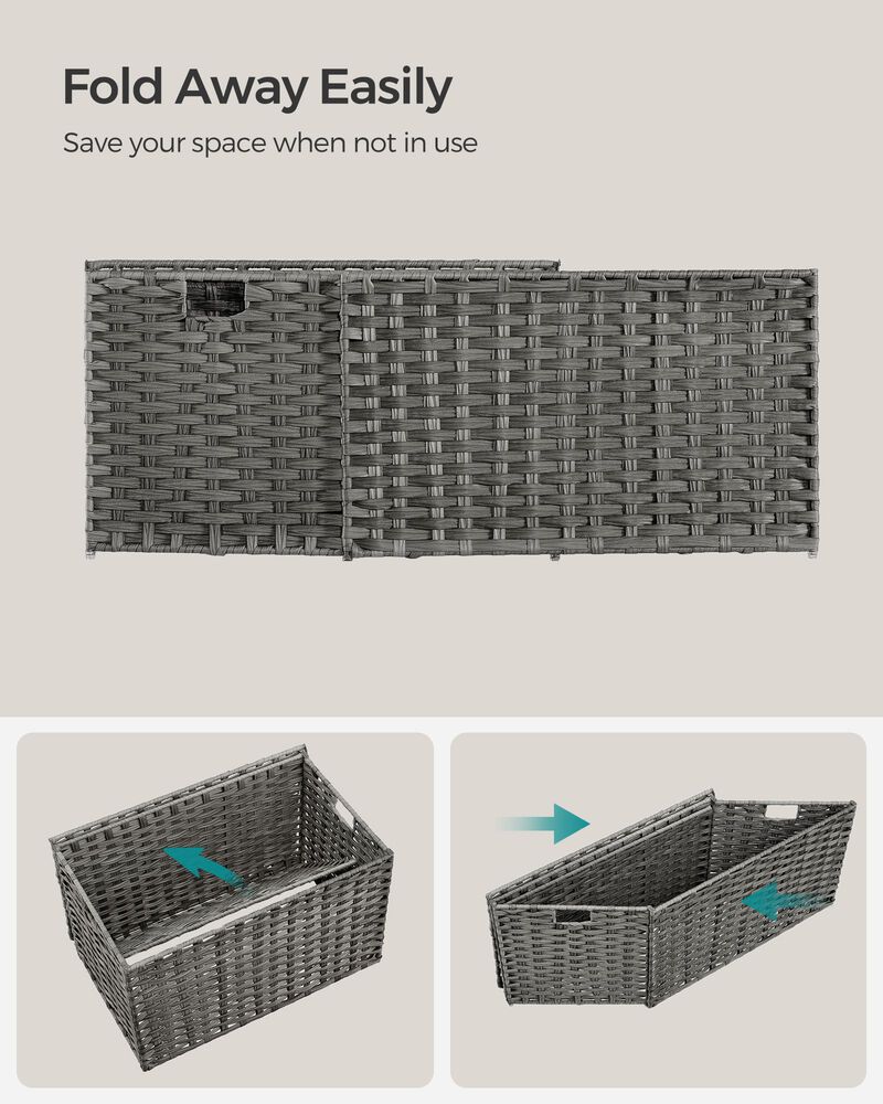 Storage Trunk with Cotton Liner and Metal Frame for Bedroom and Closet