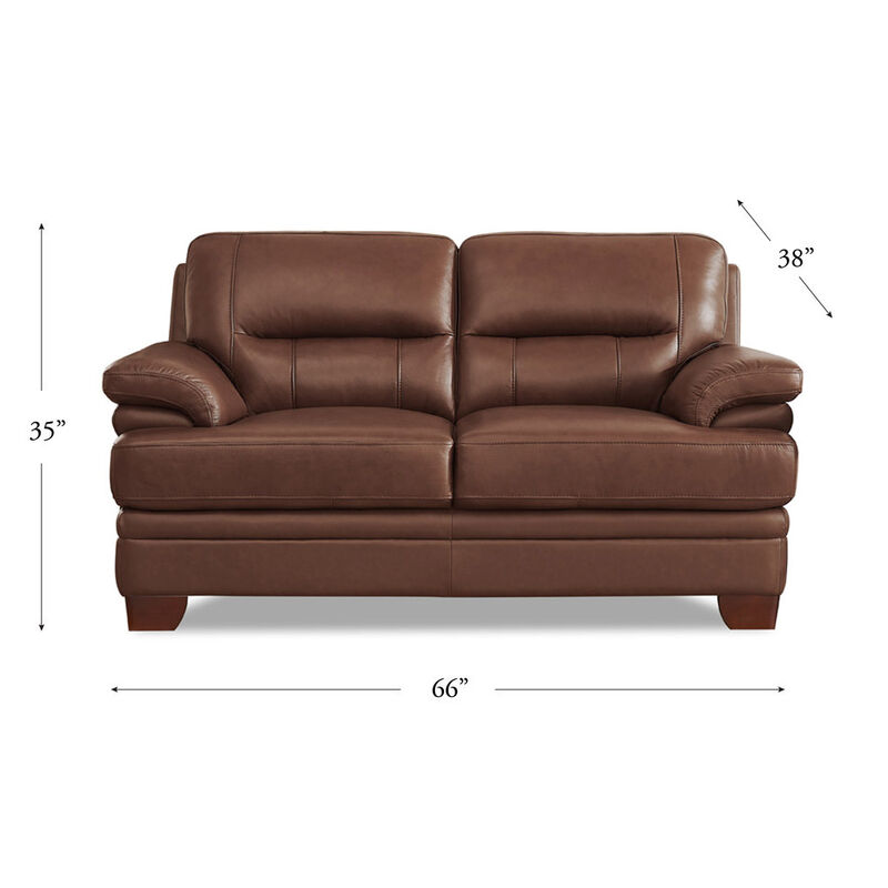 Luxor Top Grain Leather Loveseat