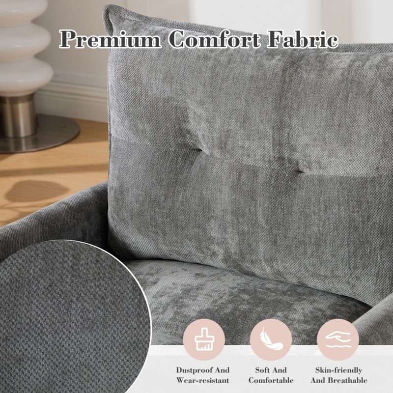 Secra Modern Chenille Swivel Accent Chair image number 5