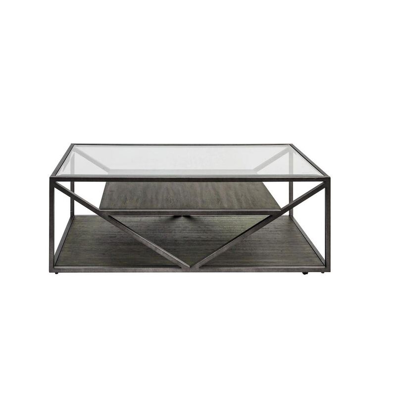 Liberty Furniture Arista Rectangular Cocktail Table in Cobblestone Brown w/ Gray Dusty Wax Hang-up image number 1
