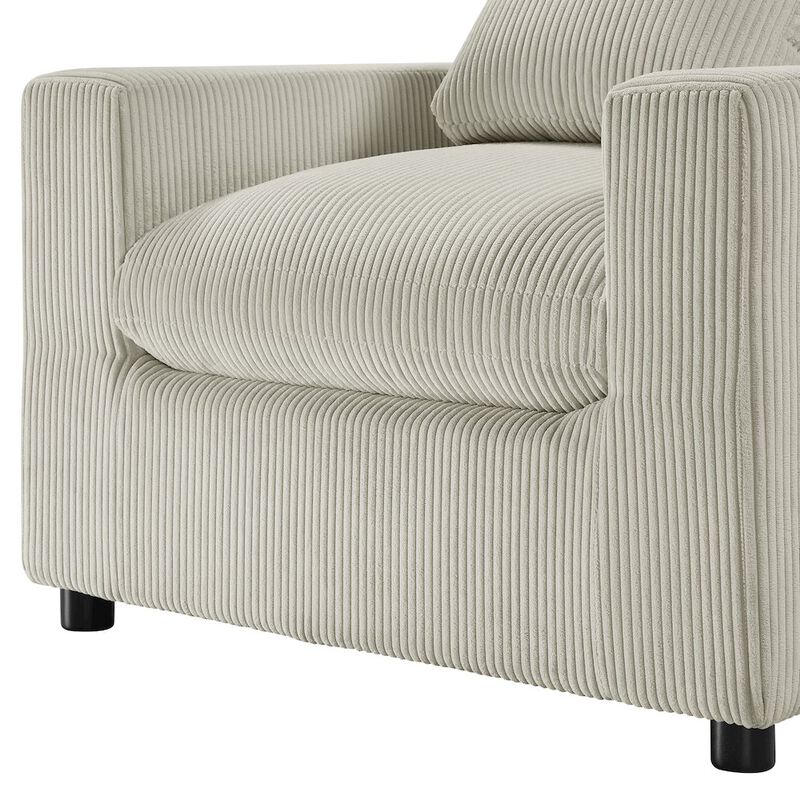 Comfort Pointe Casella Modern Armchair - Beige Corduroy