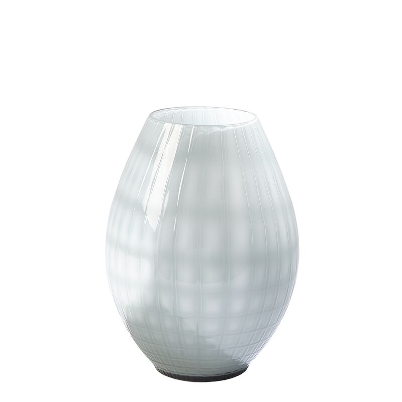 Cased Glass Grid Vase- Small